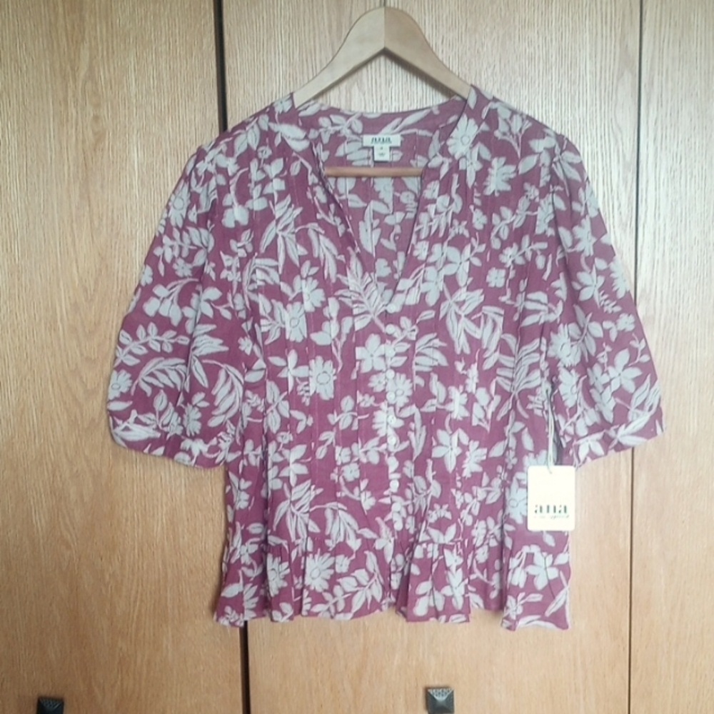 Women's Mauve Floral Blouse